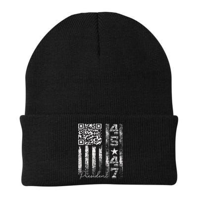 Funny Qr Scan Me President 4547 Trump Dancing Code Beanie