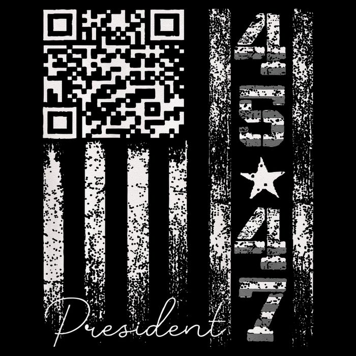 Funny Qr Scan Me President 4547 Trump Dancing Code Drawstring Bag