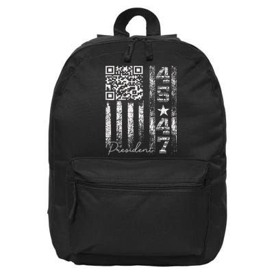 Funny Qr Scan Me President 4547 Trump Dancing Code 16 in Basic Backpack
