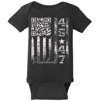 Funny Qr Scan Me President 4547 Trump Dancing Code Baby Bodysuit