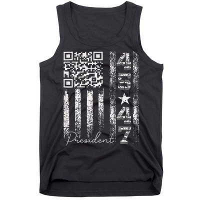 Funny Qr Scan Me President 4547 Trump Dancing Code Tank Top