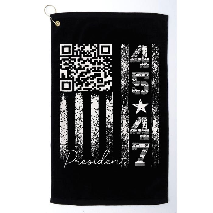 Funny Qr Scan Me President 4547 Trump Dancing Code Golf Towel