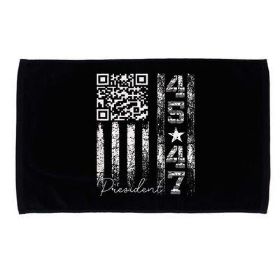 Funny Qr Scan Me President 4547 Trump Dancing Code Microfiber Hand Towel