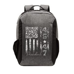 Funny Qr Scan Me President 4547 Trump Dancing Code Vector Backpack