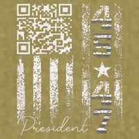 Funny Qr Scan Me President 4547 Trump Dancing Code Garment-Dyed Women's Muscle Tee