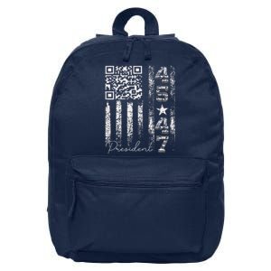 Funny Qr Scan Me President 4547 Trump Dancing Code 16 in Basic Backpack