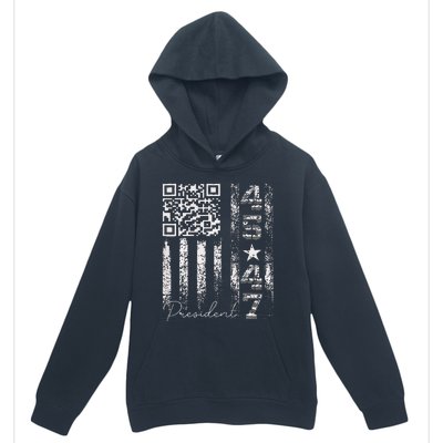 Funny Qr Scan Me President 4547 Trump Dancing Code Urban Pullover Hoodie