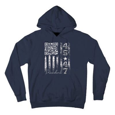 Funny Qr Scan Me President 4547 Trump Dancing Code Tall Hoodie