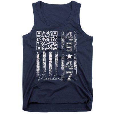 Funny Qr Scan Me President 4547 Trump Dancing Code Tank Top