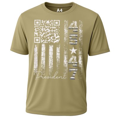 Funny Qr Scan Me President 4547 Trump Dancing Code Performance Shirt