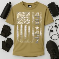 Funny Qr Scan Me President 4547 Trump Dancing Code Cooling Performance Crew T-Shirt