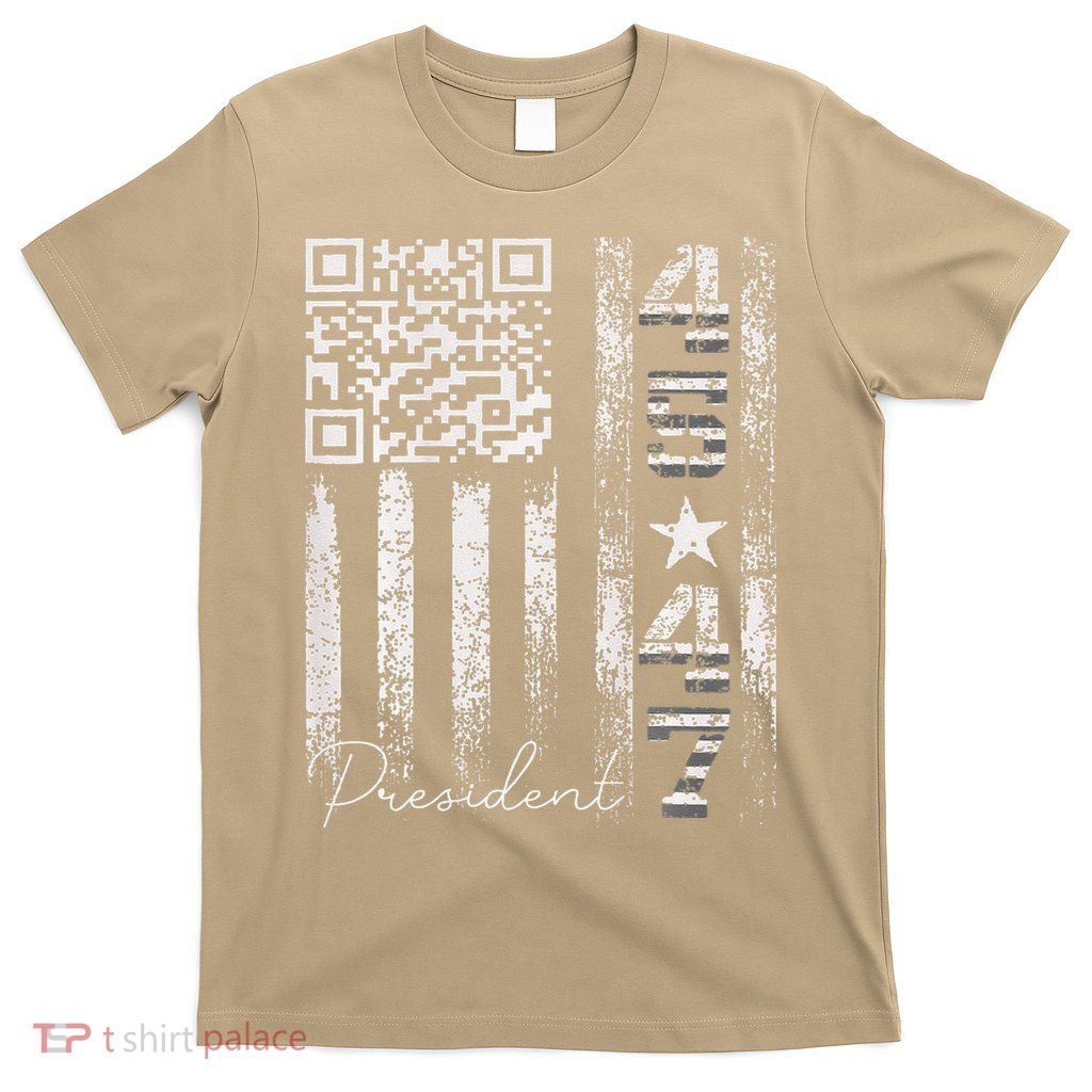 Funny Qr Scan Me President 4547 Trump Dancing Code T-Shirt