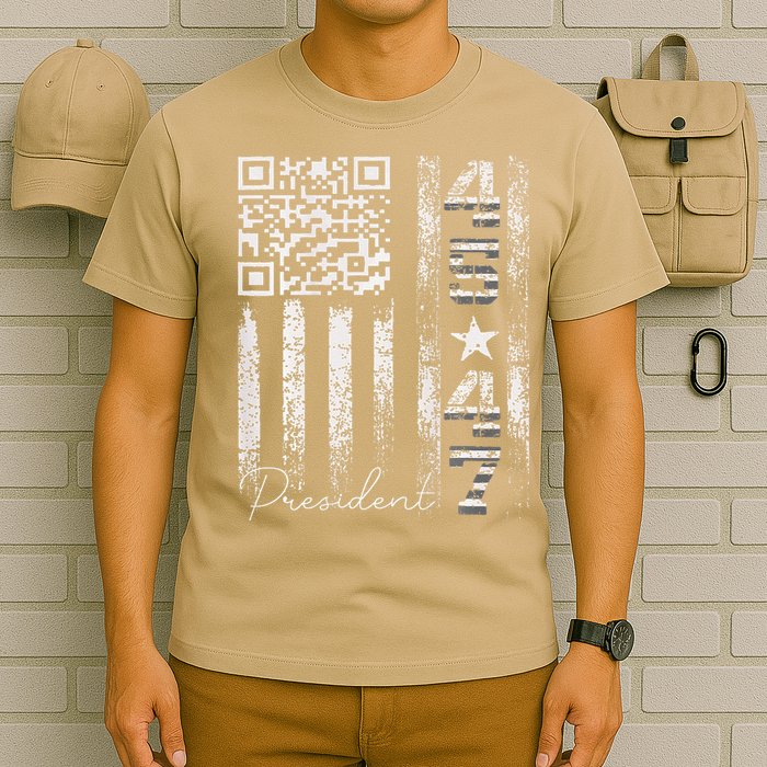 Funny Qr Scan Me President 4547 Trump Dancing Code T-Shirt