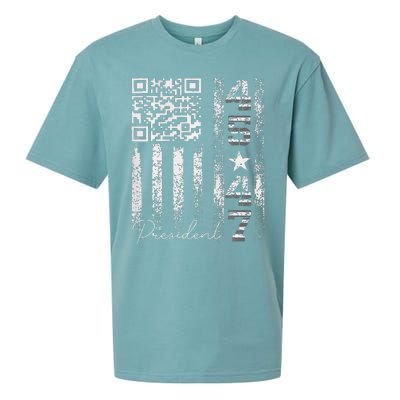 Funny Qr Scan Me President 4547 Trump Dancing Code Sueded Cloud Jersey T-Shirt