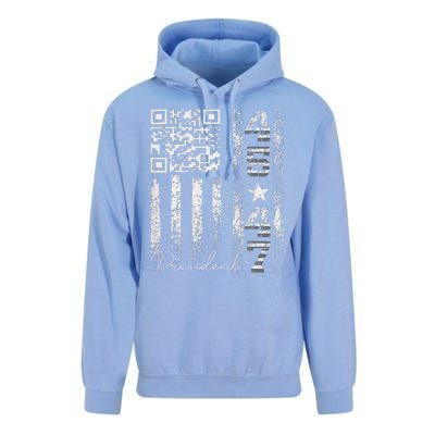 Funny Qr Scan Me President 4547 Trump Dancing Code Unisex Surf Hoodie