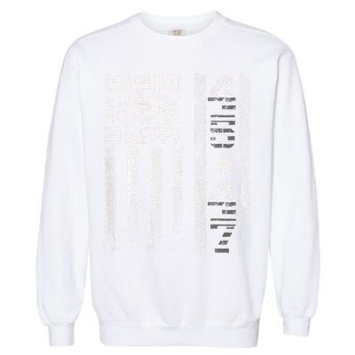 Funny Qr Scan Me President 4547 Trump Dancing Code Garment-Dyed Sweatshirt