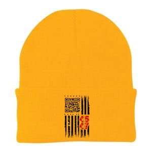 Funny Qr Scan Code Jokes Humor Hidden Message Sarcastic Knit Cap Winter Beanie