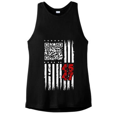 Funny Qr Scan Code Jokes Humor Hidden Message Sarcastic Ladies PosiCharge Tri-Blend Wicking Tank