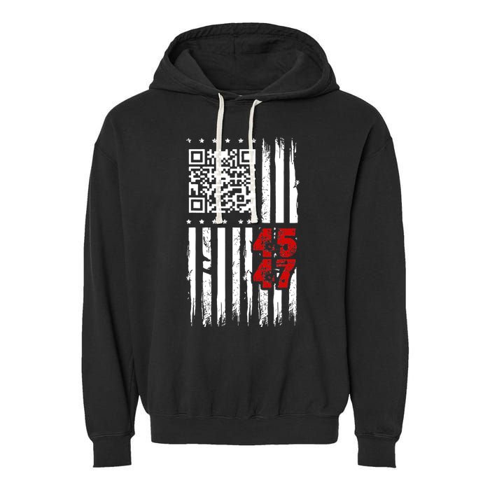 Funny Qr Scan Code Jokes Humor Hidden Message Sarcastic Garment-Dyed Fleece Hoodie