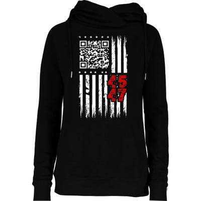 Funny Qr Scan Code Jokes Humor Hidden Message Sarcastic Womens Funnel Neck Pullover Hood