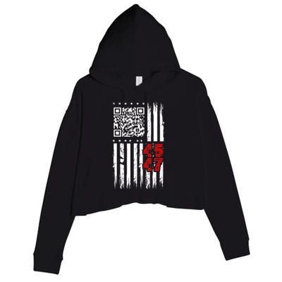 Funny Qr Scan Code Jokes Humor Hidden Message Sarcastic Crop Fleece Hoodie