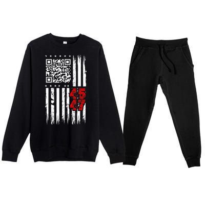 Funny Qr Scan Code Jokes Humor Hidden Message Sarcastic Premium Crewneck Sweatsuit Set