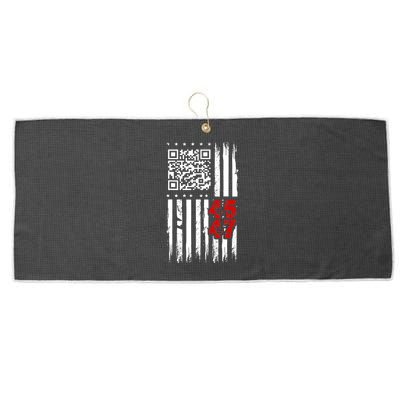 Funny Qr Scan Code Jokes Humor Hidden Message Sarcastic Large Microfiber Waffle Golf Towel