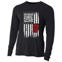 Funny Qr Scan Code Jokes Humor Hidden Message Sarcastic Cooling Performance Long Sleeve Crew