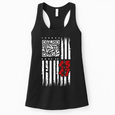 Funny Qr Scan Code Jokes Humor Hidden Message Sarcastic Women's Racerback Tank