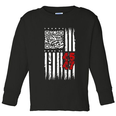 Funny Qr Scan Code Jokes Humor Hidden Message Sarcastic Toddler Long Sleeve Shirt