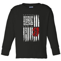 Funny Qr Scan Code Jokes Humor Hidden Message Sarcastic Toddler Long Sleeve Shirt