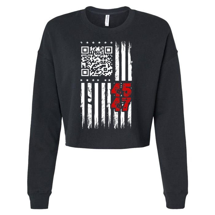 Funny Qr Scan Code Jokes Humor Hidden Message Sarcastic Cropped Pullover Crew