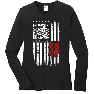 Funny Qr Scan Code Jokes Humor Hidden Message Sarcastic Ladies Long Sleeve Shirt
