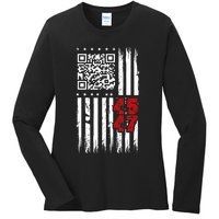Funny Qr Scan Code Jokes Humor Hidden Message Sarcastic Ladies Long Sleeve Shirt