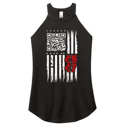 Funny Qr Scan Code Jokes Humor Hidden Message Sarcastic Women's Perfect Tri Rocker Tank
