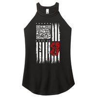 Funny Qr Scan Code Jokes Humor Hidden Message Sarcastic Women's Perfect Tri Rocker Tank