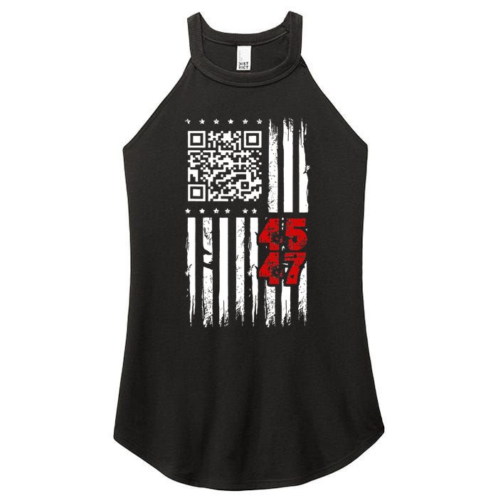 Funny Qr Scan Code Jokes Humor Hidden Message Sarcastic Women's Perfect Tri Rocker Tank