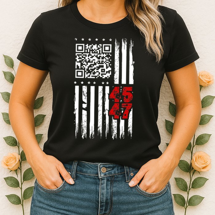 Funny Qr Scan Code Jokes Humor Hidden Message Sarcastic Womens T-Shirt