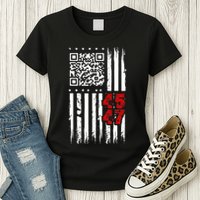 Funny Qr Scan Code Jokes Humor Hidden Message Sarcastic Womens T-Shirt