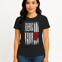 Funny Qr Scan Code Jokes Humor Hidden Message Sarcastic Womens T-Shirt