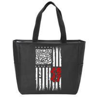 Funny Qr Scan Code Jokes Humor Hidden Message Sarcastic Zip Tote Bag