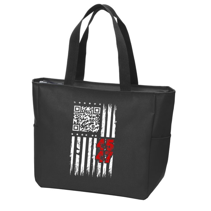 Funny Qr Scan Code Jokes Humor Hidden Message Sarcastic Zip Tote Bag