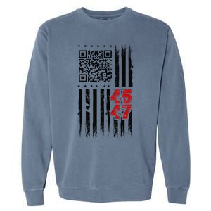 Funny Qr Scan Code Jokes Humor Hidden Message Sarcastic Garment-Dyed Sweatshirt