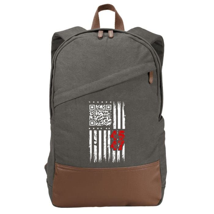 Funny Qr Scan Code Jokes Humor Hidden Message Sarcastic Cotton Canvas Backpack