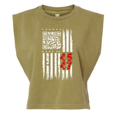 Funny Qr Scan Code Jokes Humor Hidden Message Sarcastic Garment-Dyed Women's Muscle Tee
