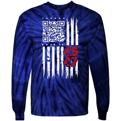 Funny Qr Scan Code Jokes Humor Hidden Message Sarcastic Tie-Dye Long Sleeve Shirt