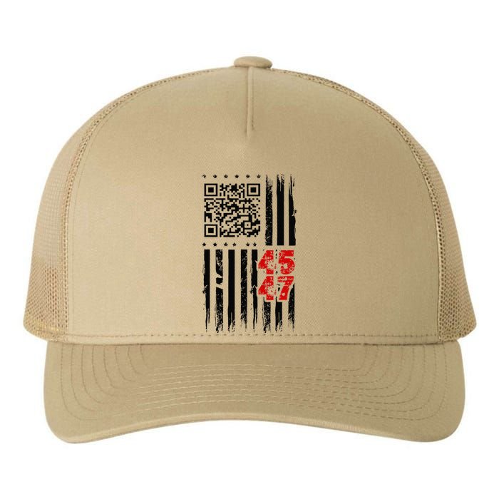 Funny Qr Scan Code Jokes Humor Hidden Message Sarcastic Yupoong Adult 5-Panel Trucker Hat