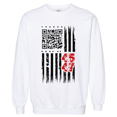 Funny Qr Scan Code Jokes Humor Hidden Message Sarcastic Garment-Dyed Sweatshirt