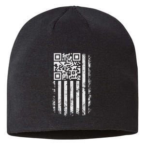 Funny Qr Scan Me President Trump 4547 Trump Dancing Code Sustainable Beanie