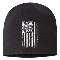 Funny Qr Scan Me President Trump 4547 Trump Dancing Code Sustainable Beanie